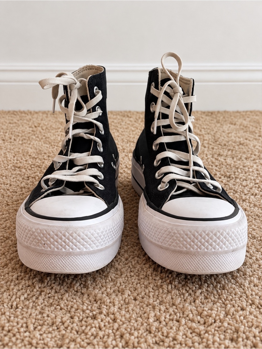 Converse Black Platform High-Top Sneakers